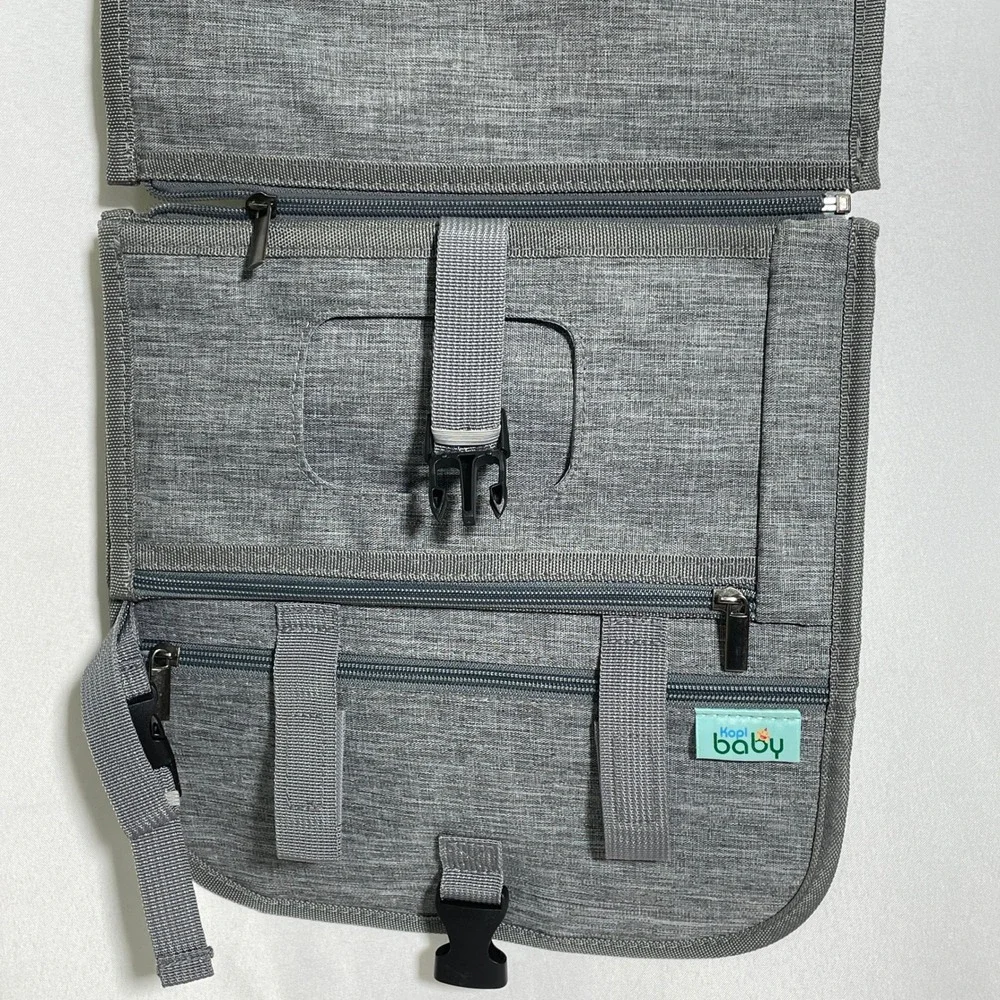 Kopi Baby Portable Diaper Changing Pad Gray Padded Foldable Travel Mat